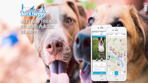 Homepage image of the app- Bark Happy