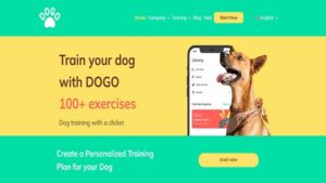 Homepage image of the Dog training app- Dogo