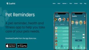 Home Page image of the Pet App DuePet. This app is similar to PetDesk pet Health App