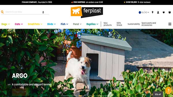 Homepage image of the website Ferplast