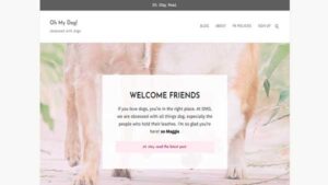 Homepage image of Oh My Dog!  you’ll find a range of pet-related topics: stories about my herd, reviews, DIY projects, training tips, practical insights, and more.