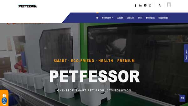Homepage image of the website PETFESSOR- Pet Accessories manufacturer