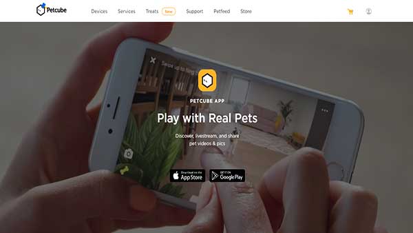 Homepage image of the app- Petcube