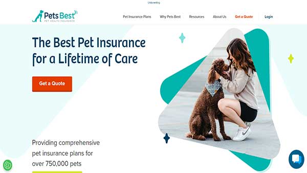 Homepage Image of the website PetsBest- The Best Pet insurance 