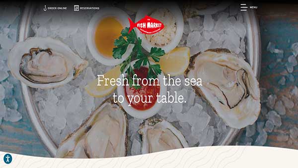 Homepage image of the website The Fish Market 