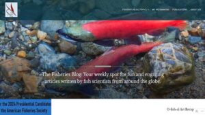 Homepage image of the website The Fisheries Blog. The Blog is similar to Reef Builders which has plenty content about saltwater aquarium