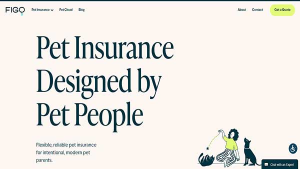 Home Page image of the Pet Insurance company FIGO