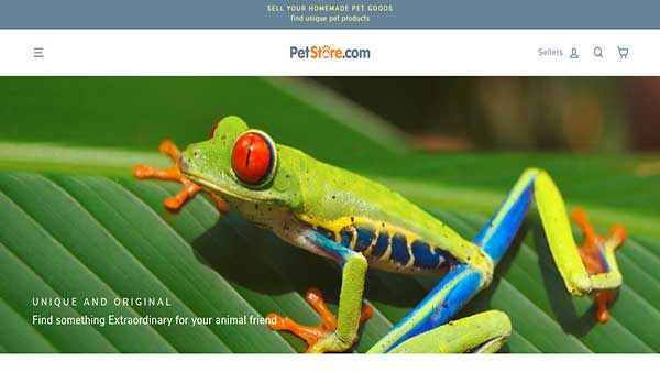 Home Page image of the website PetStore
