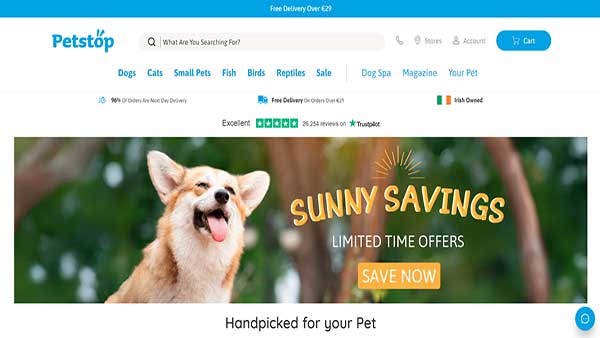 Homepage Image of the Pet Store Petstop