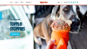 Home Page image of the Dog Accessories website Wet Paw