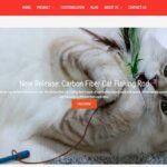 Labitto is a Premium pet Accessories manufacturer. The image is of their website's homepage showing a menu bar and a large cat.