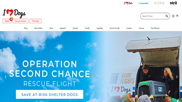 Homepage image of the website IHeartDogs. The website is among the top Dog Websites in 2025.