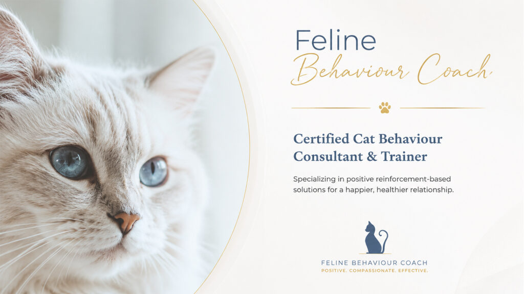 Feline Behaviour Coach offering certified cat behaviour consulting and positive reinforcement training.