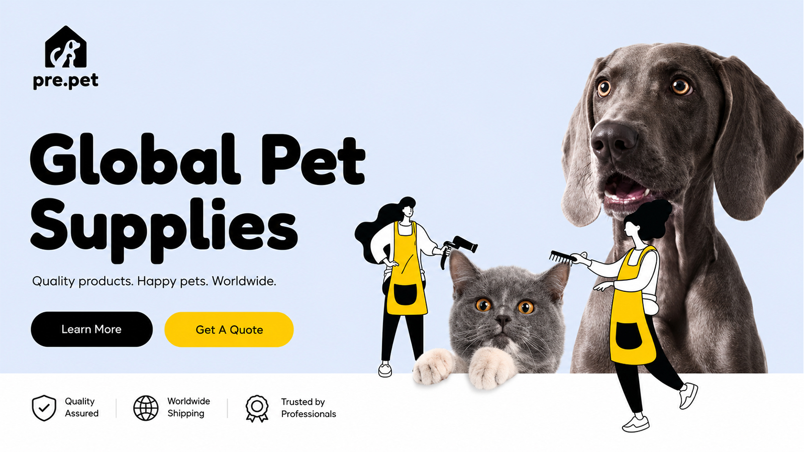 pre.pet global pet supplies company offering quality products and worldwide shipping for pet businesses.